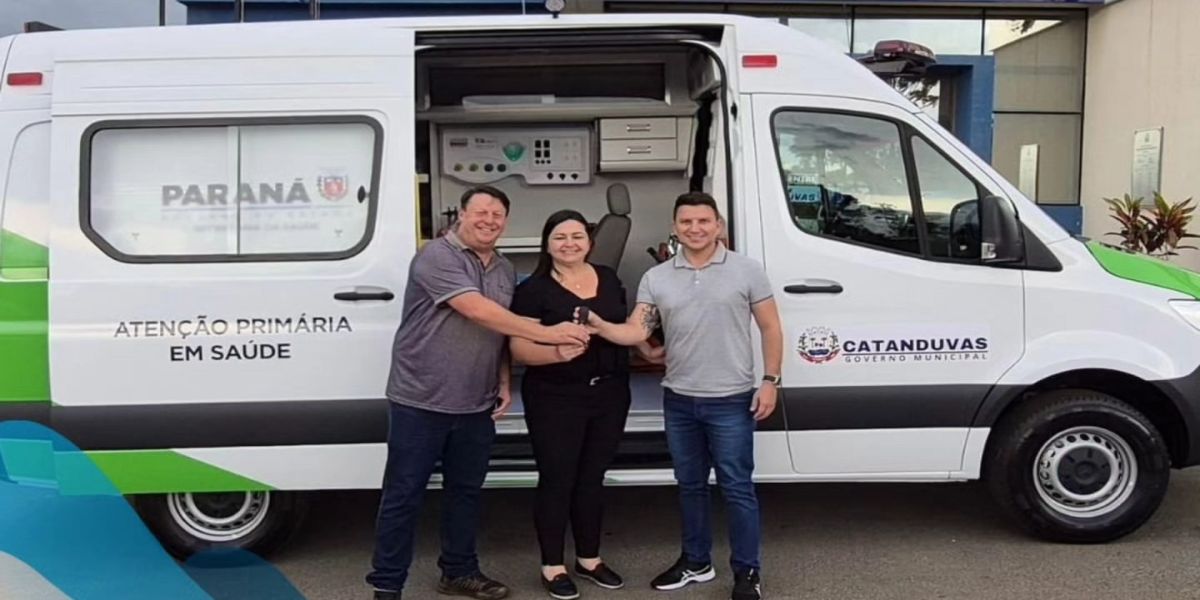 Catanduvas ganha reforço de peso na saúde com chegada de Nova Ambulância totalmente equipada