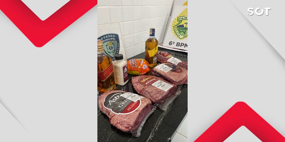 Churrasco de Dia das Mães Cancelado: Homem é preso após furtar carnes nobres e uísques no bairro Pacaembu, em Cascavel