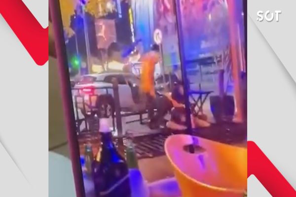 Imagem referente a notícia: Vídeo registra momento em que homem é espancado e baleado em frente a comércio no Centro de Cascavel