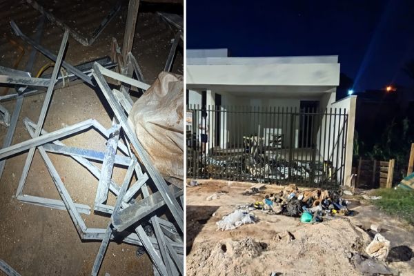 Imagem referente a notícia: Furto de alumínio em obra mobiliza populares e termina com prisão no bairro Floresta