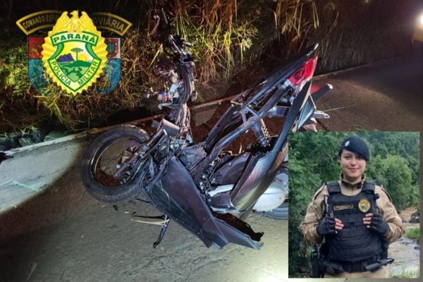 Imagem referente a notícia: Jovem policial militar morre em acidente provocado por motorista embriagado no Norte do Paraná