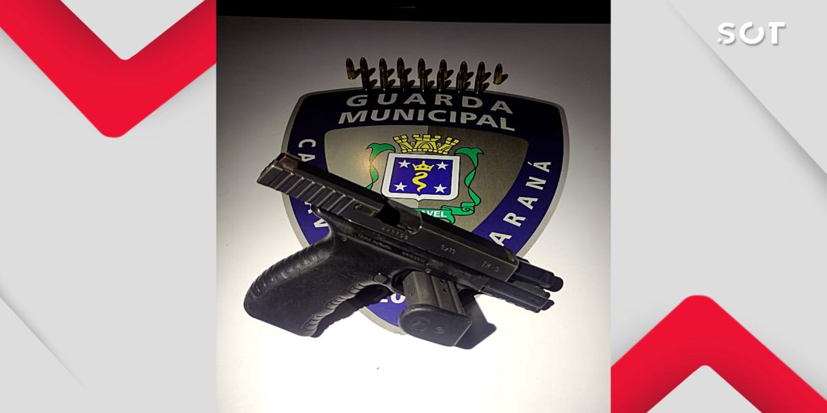 Guarda Municipal apreende pistola e detém casal em Cascavel após denúncia anônima
