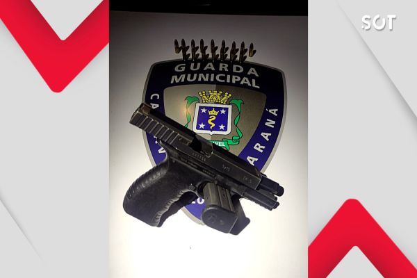 Imagem referente a notícia: Guarda Municipal apreende pistola e detém casal em Cascavel após denúncia anônima