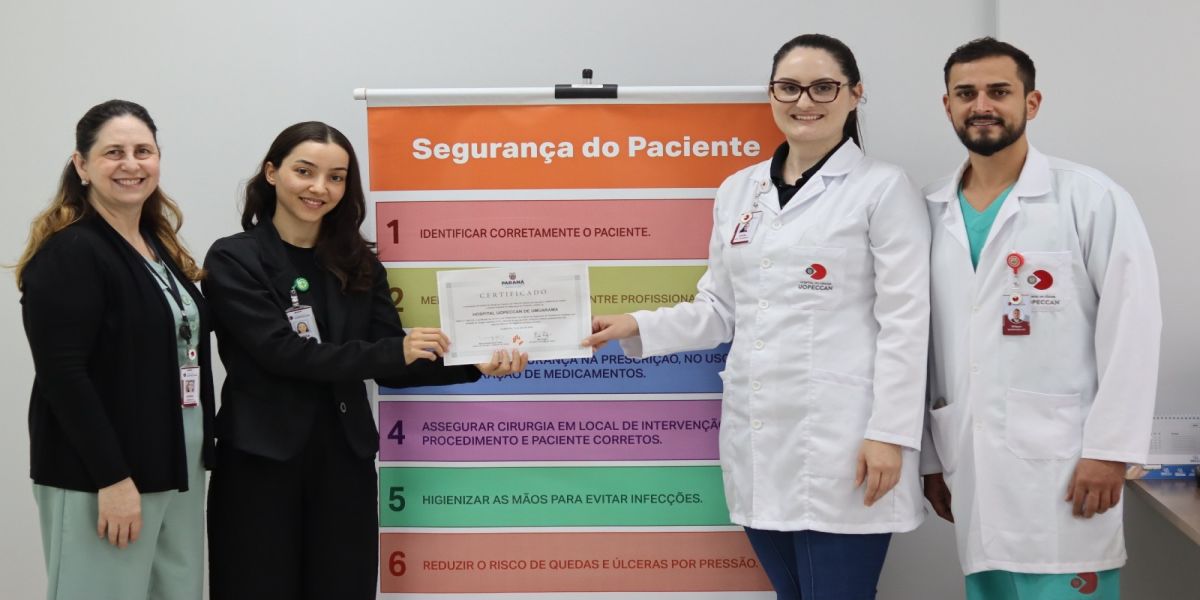 Uopeccan recebe certificação por Segurança do Paciente; Unidade de Cascavel está entre os 10 melhores hospitais