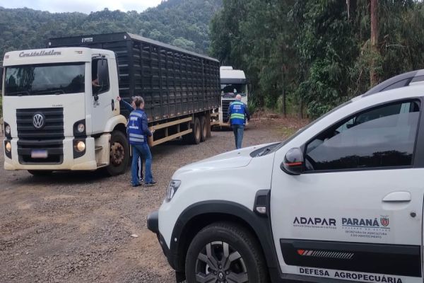 Imagem referente a notícia: Operação da Receita Estadual, PMPR e Adapar apreende R$ 2,6 milhões em mercadorias