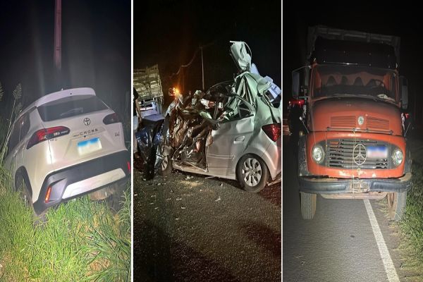 Imagem referente a notícia: Tragédia na BR-376: Jovem morre em grave acidente envolvendo três veículos em Alto Paraná