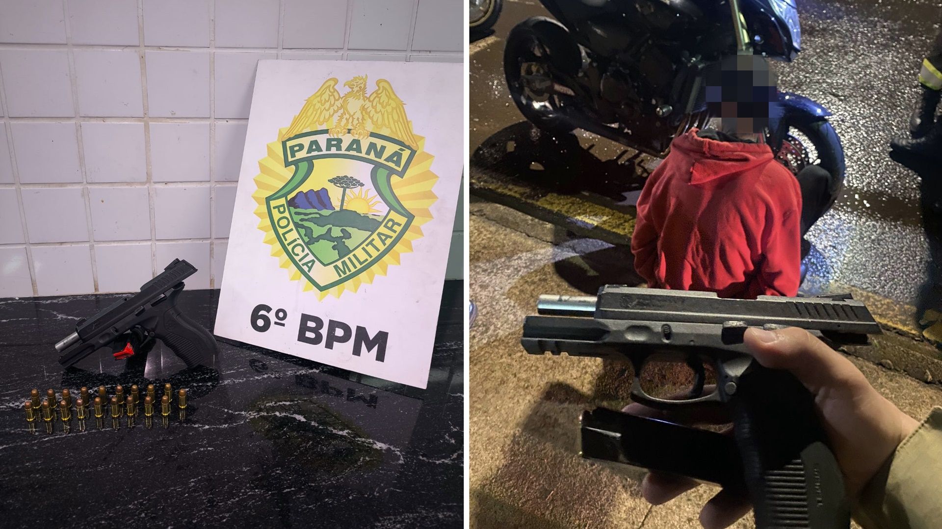 Abordagem por escapamento barulhento termina com prisão por porte ilegal de arma em Cascavel