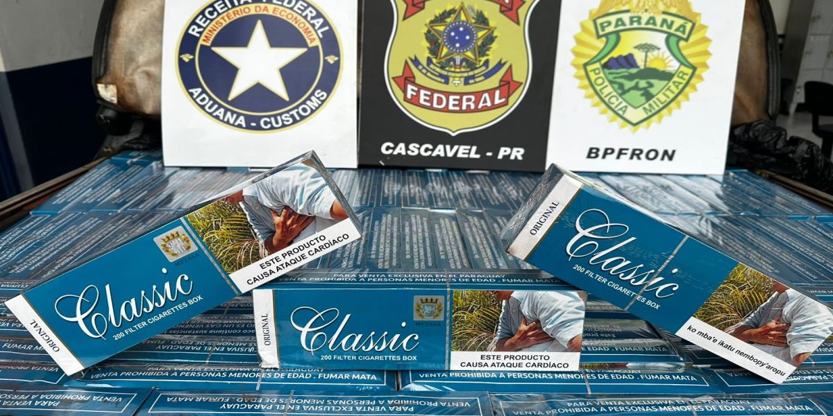 Carga milionária de cigarros é interceptada em ação cinematográfica entre Nova Aurora e Quarto Centenário