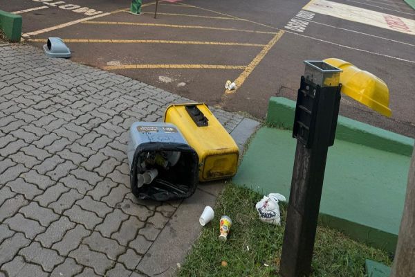 Imagem referente a notícia: Vandalismo no Teatro Municipal causa prejuízos e mobiliza equipe a Guarda Municipal