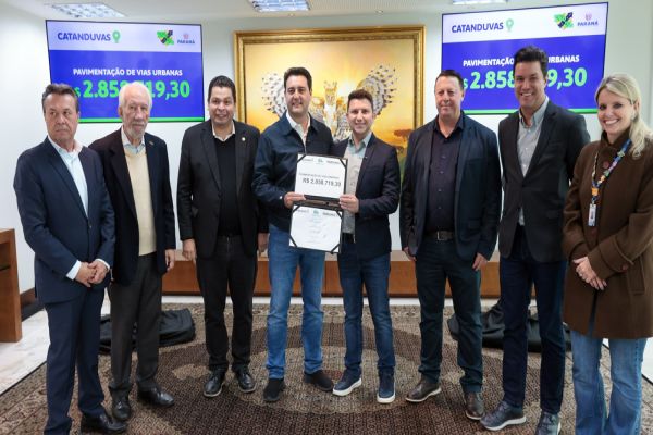 Imagem referente a notícia: Catanduvas recebe quase R$ 3 milhões para pavimentação e celebra nova fase de investimentos