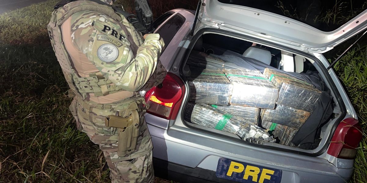Tentou fugir, mas foi pego: PRF apreende 380 kg de maconha em Cascavel