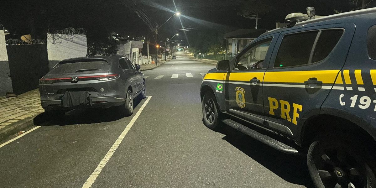 PRF flagra SUV clonada e prende dois homens na BR-116