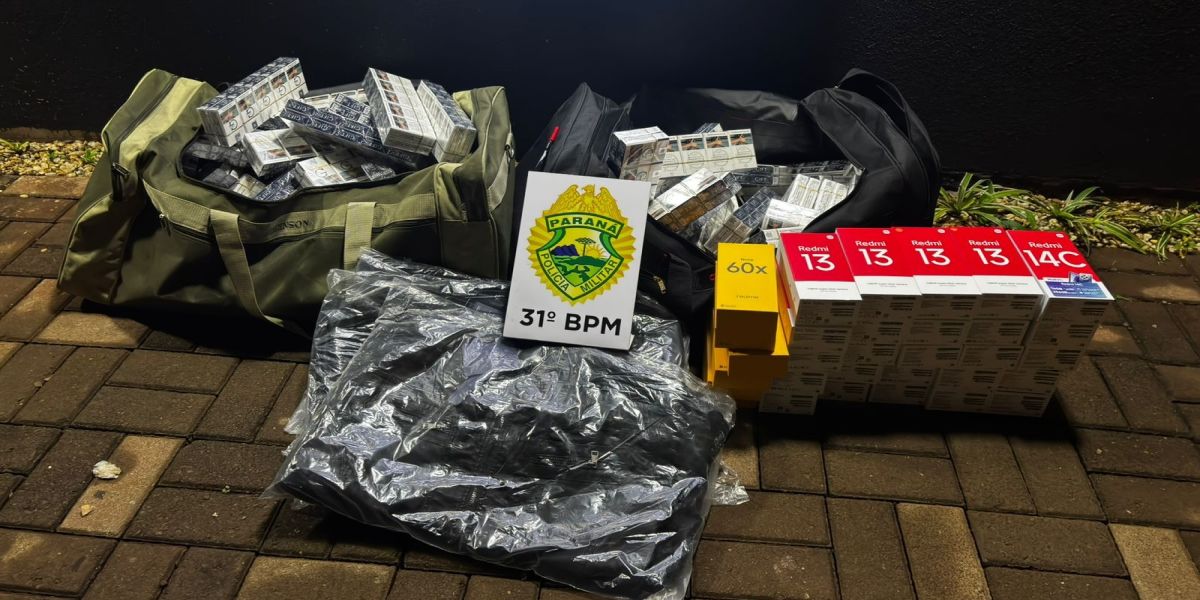 Patrulha Rural intercepta contrabando de cigarros em Ônibus no Interior de Corbélia