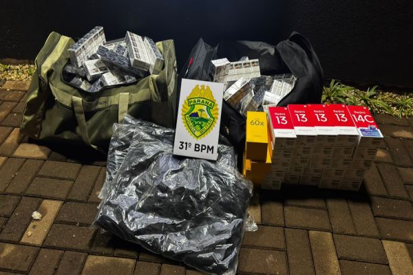 Patrulha Rural intercepta contrabando de cigarros em Ônibus no Interior de Corbélia