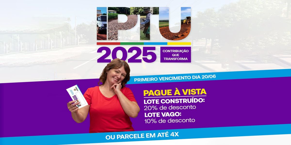 Carnês do IPTU 2025 começaram a ser entregues em Corbélia com descontos para pagamento à vista