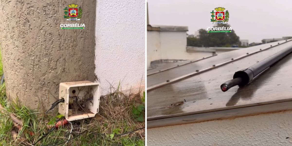 Criminosos furtam cabos e afetam atendimentos na Prefeitura de Corbélia