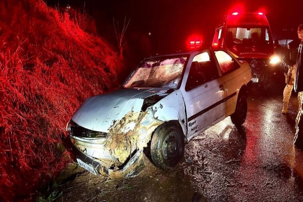 Veículo é encontrado abandonado após acidente em Coronel Vivida