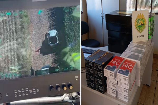 Imagem referente a notícia: Polícia Militar apreende celulares e vinhos em operação contra descaminho em Santa Tereza do Oeste