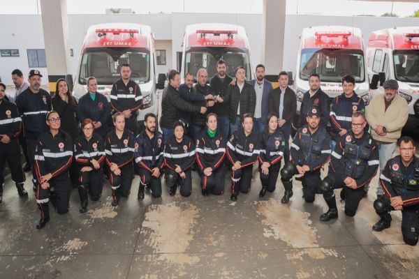 Quatro novas ambulâncias reforçam atendimento de urgência em cidades da região oeste do Paraná