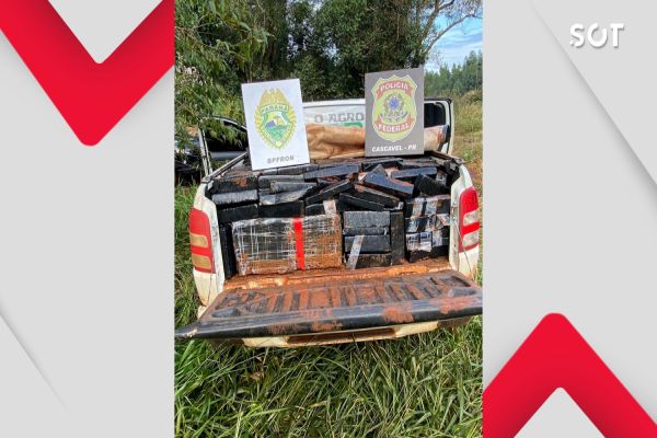 PF, BPFron e BPMOA apreendem quase uma tonelada de maconha em Santa Tereza do Oeste