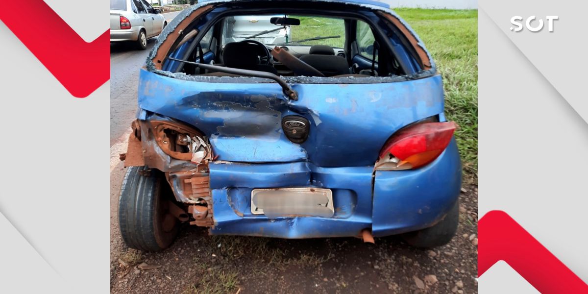 Três veículos se envolvem em acidente na PR-488 em Santa Helena