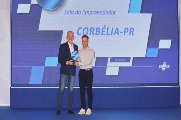 Imagem referente a notícia: Corbélia atinge nível máximo de excelência em atendimento ao empreendedor