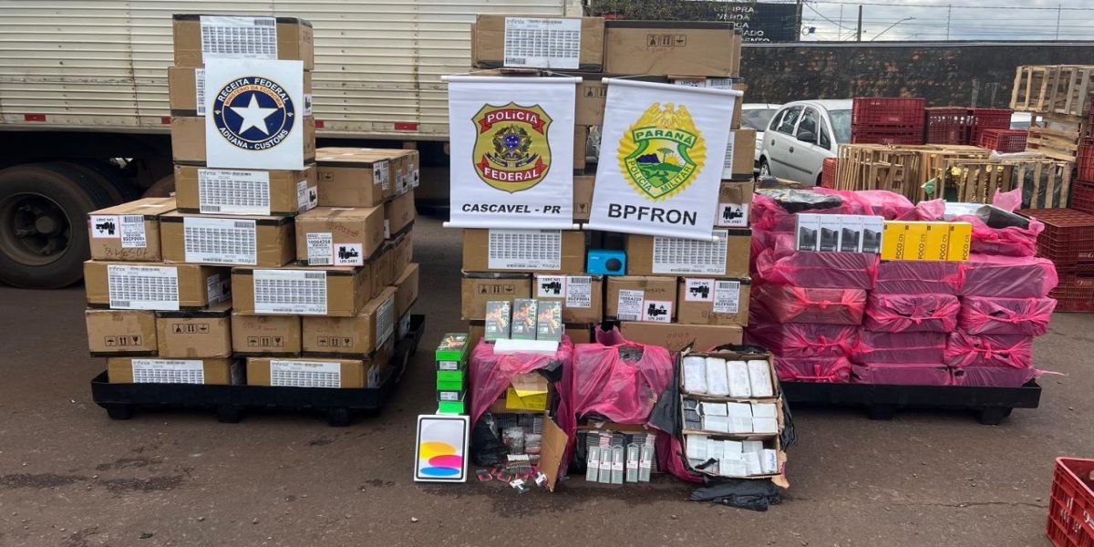 Apreensão milionária de eletrônicos mobiliza forças de segurança na BR-277 em Cascavel
