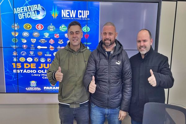 Imagem referente a notícia: New Cup 2025 chega a Cascavel e deve reunir mais de 4 mil jovens atletas em torneio internacional de futebol de base