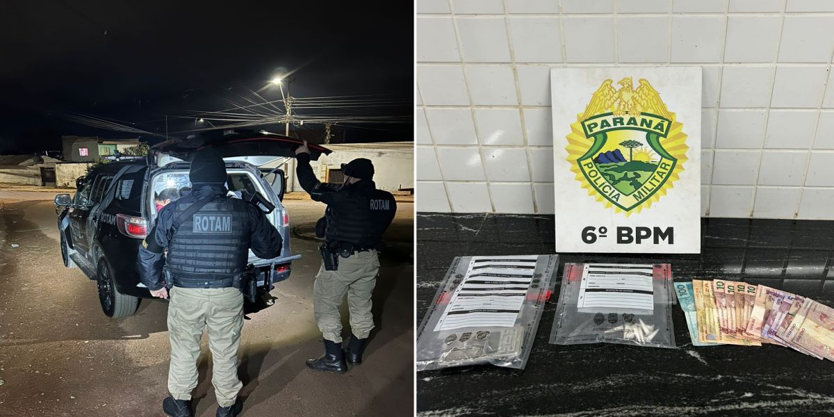 Movimentação suspeita leva PM a flagrar tráfico de drogas em residência no bairro Interlagos, em Cascavel