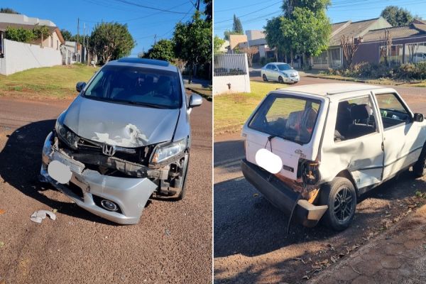 Colisão entre carros deixa dois feridos na região Oeste de Cascavel