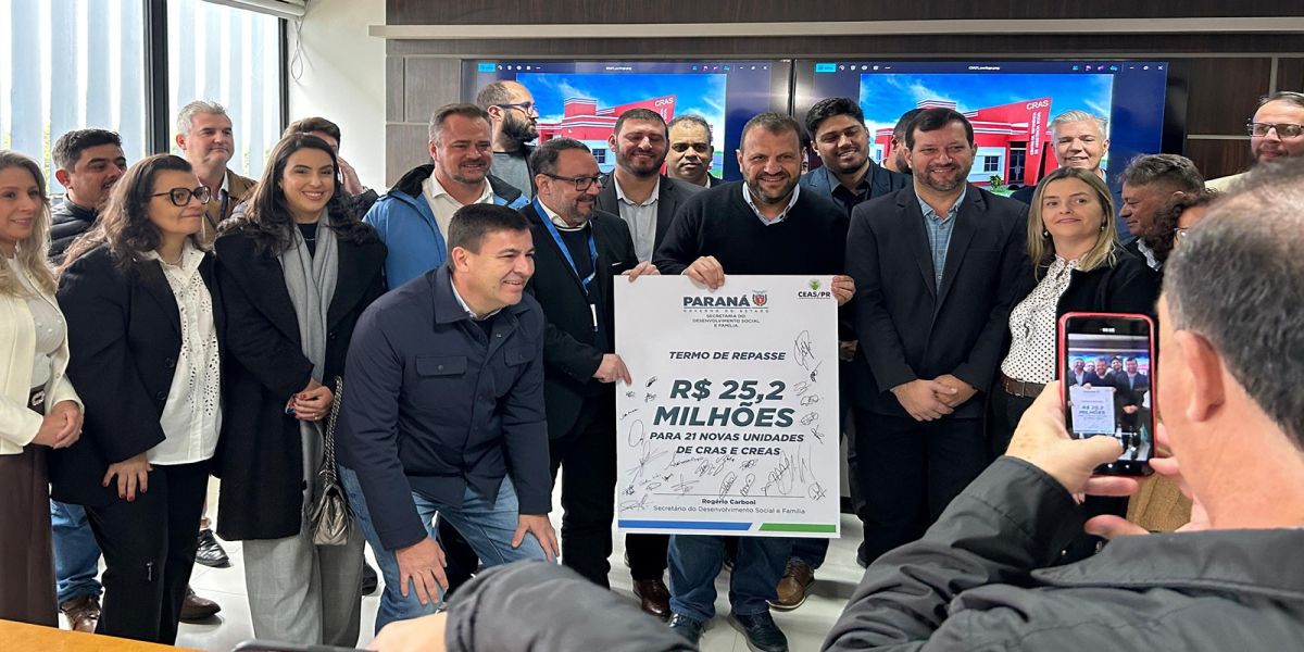 Investimento de R$ 25,2 milhões fortalece assistência social em 21 municípios do Paraná