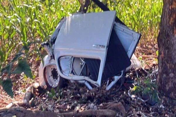 Imagem referente a notícia: Pai e filho morrem em grave acidente na PR-160, no Norte Pioneiro do Paraná