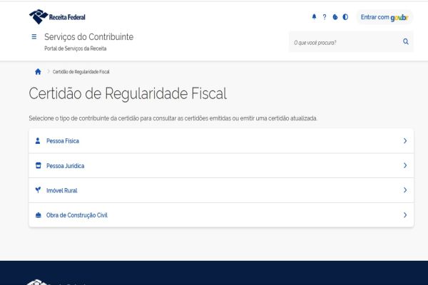 Receita Federal lança novo serviço digital de emissão e consulta de Certidão Negativa