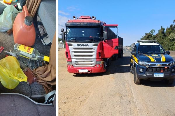 Imagem referente a notícia: Motorista é preso por embriaguez ao volante na BR-376 em Tibagi
