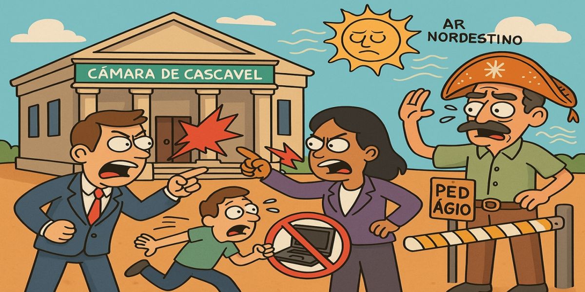Cenário político agitado: Câmara de Cascavel pode acabar com home office, alfinetadas, pedágio na porta e Ar Nordestino