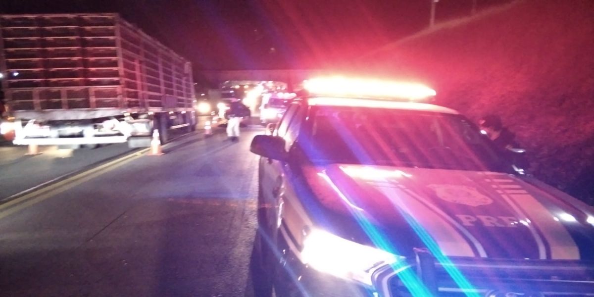Atropelamento deixa uma vítima fatal na BR-476, em Lapa
