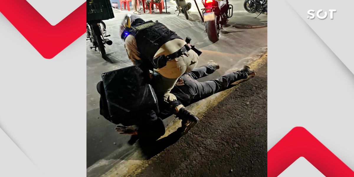 Fuga em alta velocidade termina com motocicleta apreendida no Centro de Cascavel