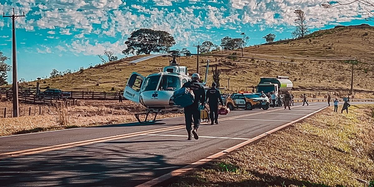 Carro sai da pista e deixa uma vítima fatal e criança ferida  na PR-488 entre Diamante do Oeste e Vera Cruz