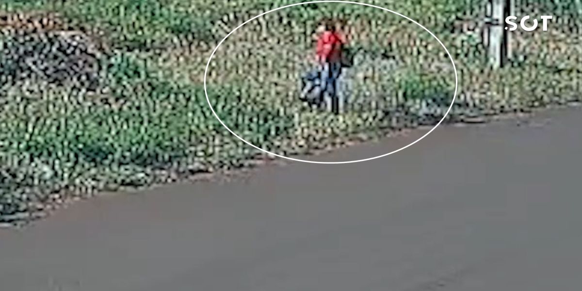 Mulher coloca fogo em terreno baldio na BR-467 em Cascavel e foge rapidamente