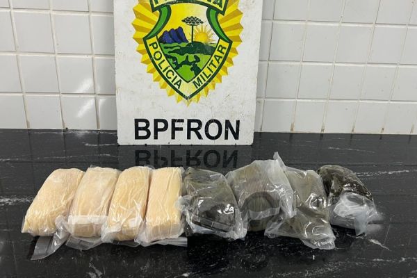 Imagem referente a notícia: Casal é preso com drogas avaliadas em R$ 290 mil durante operação em Céu Azul