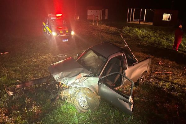 Ônibus da saúde de Francisco Beltrão se envolve em grave acidente na BR-277