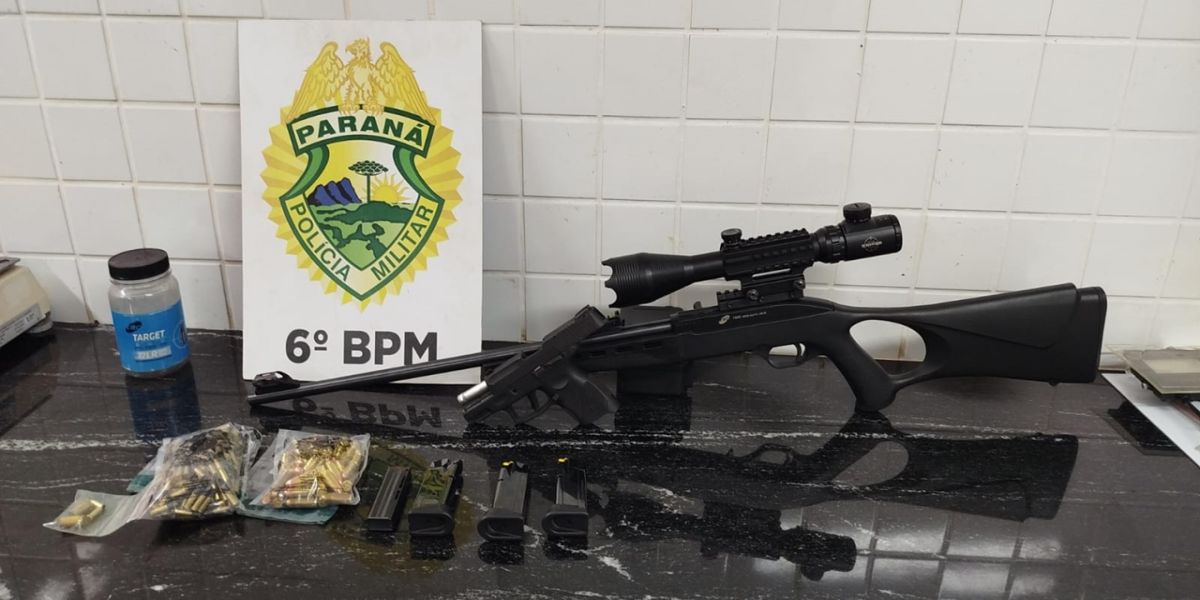 Disparos, som alto e manobras perigosas: denúncia no Bairro Cataratas termina em prisão e apreensão de armas