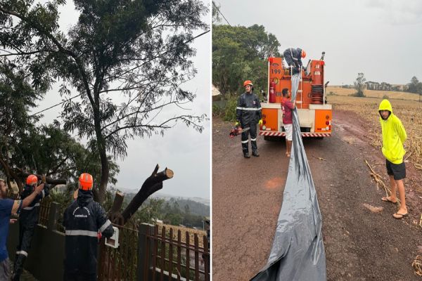 Imagem referente a notícia: Temporal em Ouro Verde: Prefeitura de Corbélia e Defesa Civil prestam apoio às famílias afetadas