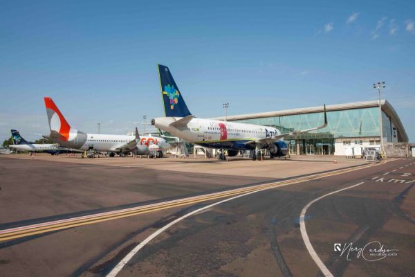 Imagem referente a notícia: VOA MAIS ALTO: Aeroporto de Cascavel bate novo recorde e ultrapassa 222 mil passageiros no 1º semestre de 2025