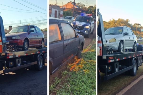 Três veículos furtados são recuperados pela Guarda Municipal em Cascavel no mesmo dia