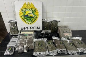 Imagem referente a notícia: Três pessoas são detidas pelo BPFRON, durante fiscalização na praça de pedágio de Céu Azul