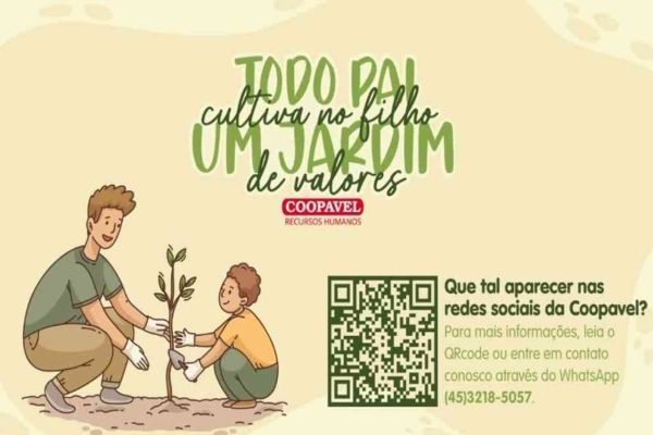 Imagem referente a notícia: Dia dos Pais: Campanha da Coopavel valoriza conselhos e fortalece vínculos