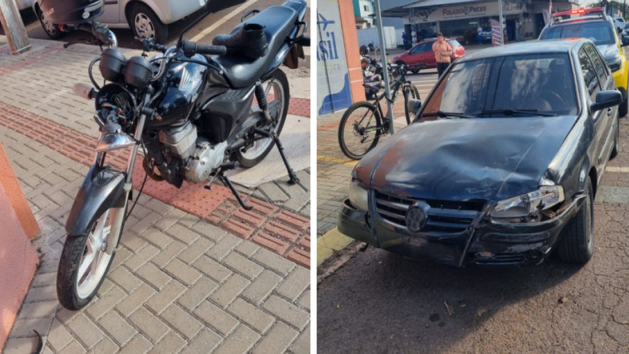 Motociclista fica ferido após colisão transversal no Jardim Maria Luiza em Cascavel