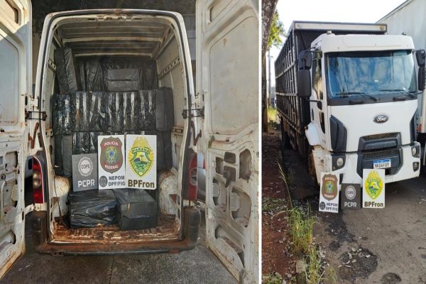 Imagem referente a notícia: Ação policial intercepta contrabando de cigarros em Itaipulândia