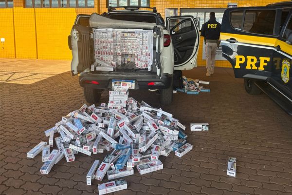 Imagem referente a notícia: Carga milionária de contrabando é interceptada pela PRF na BR-369, em Corbélia